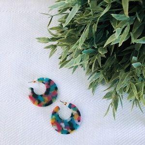 Loft resin statement earrings